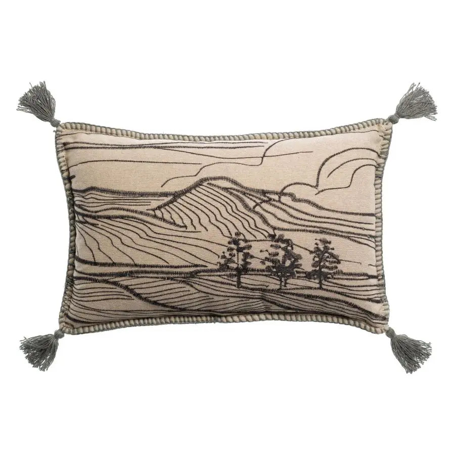 Coussin A Brodé Dusko Thym 30 X 50 Maison Vivaraise & La Cerise sur le Gâteau