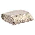 Plaid Carina Naturel Laine de Mérinos et Cachemire 130 X 190