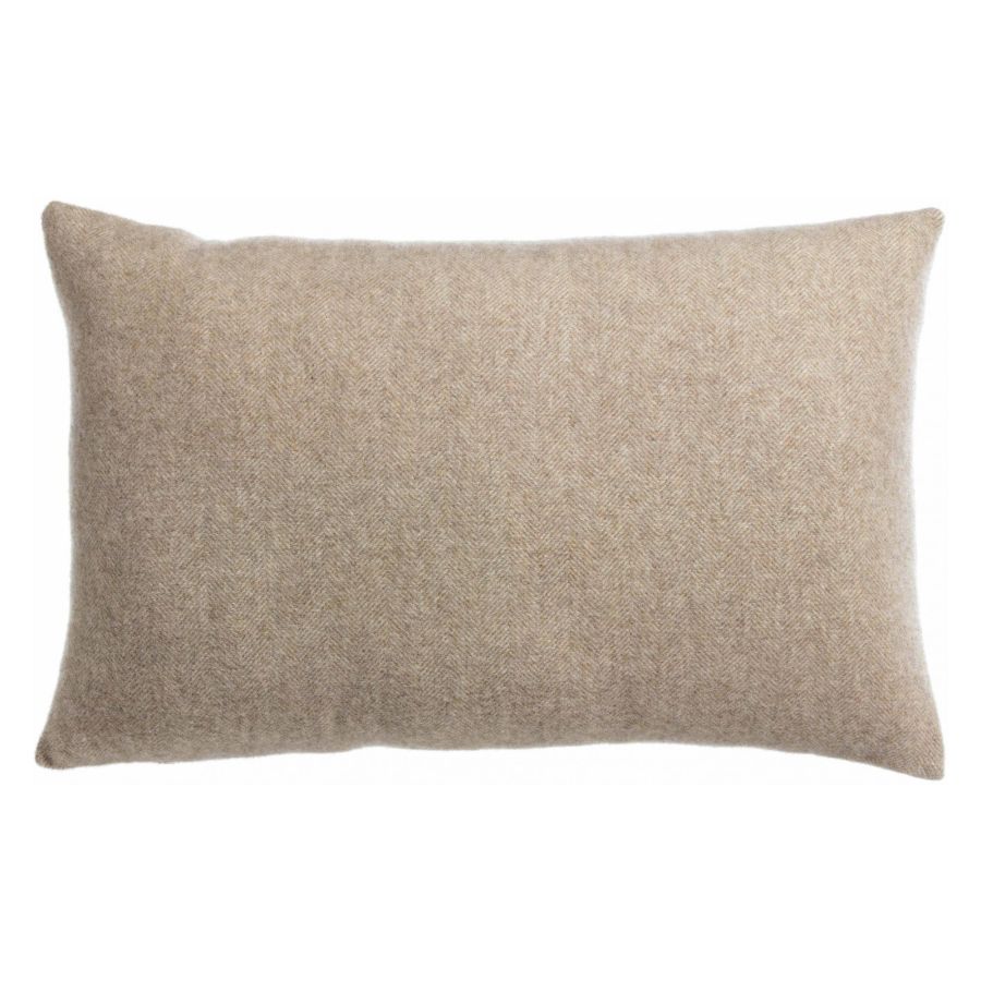 Coussin Carina Naturel Laine de Mérinos et Cachemire 40 X 65