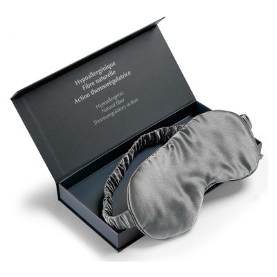 Masque de nuit Ashley 100% Soie Latte 9 x 23 PLAID.