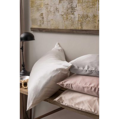 Taie d'oreiller 100% Soie Ashley Nude 65 x 65 PLAID.