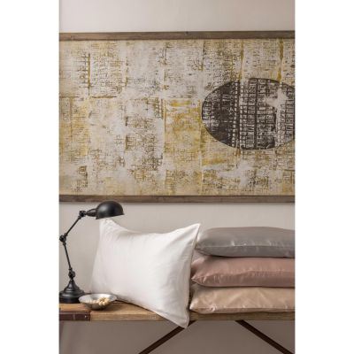 Taie d'oreiller 100% Soie Ashley Nude 65 x 65 PLAID.