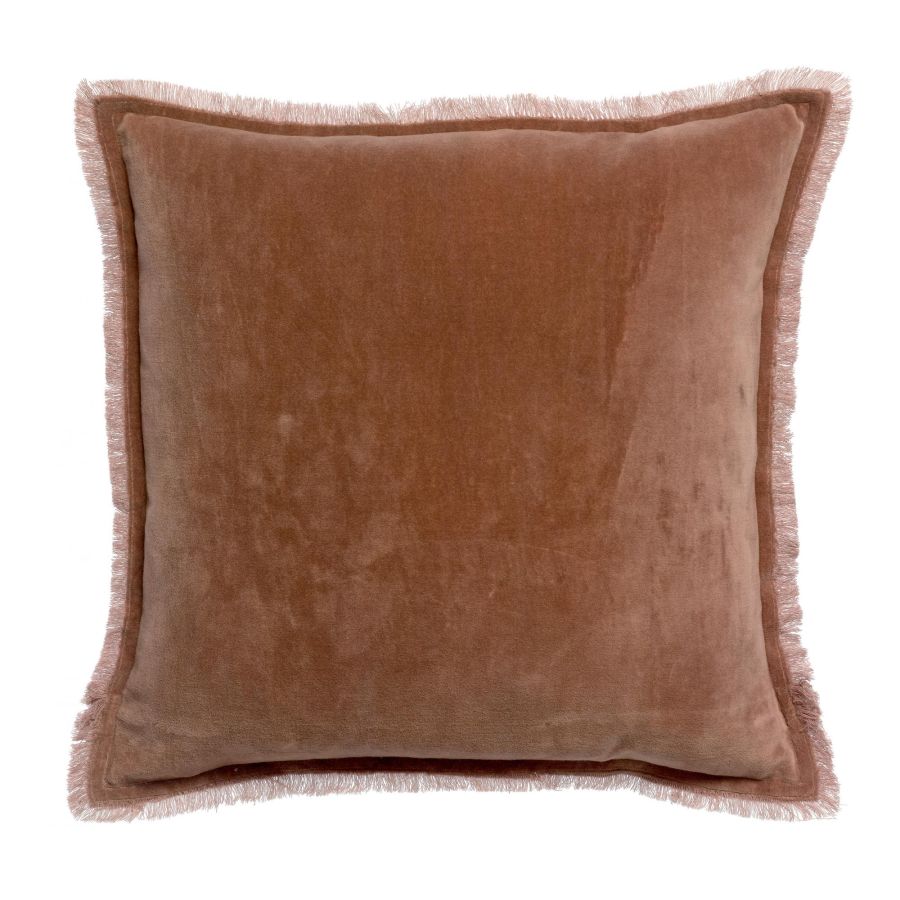 Coussin Uni Fara Bois De Rose 45 X 45