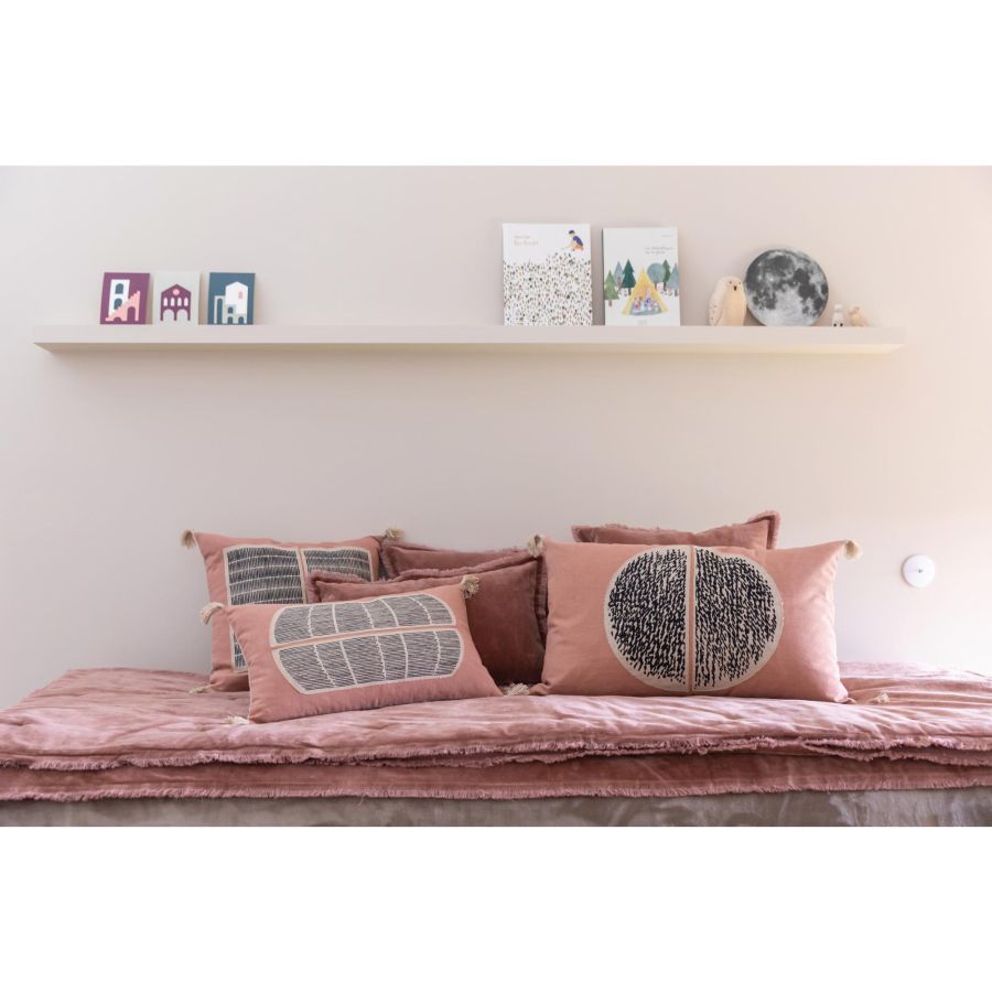 Coussin Uni Fara Bois De Rose 45 X 45